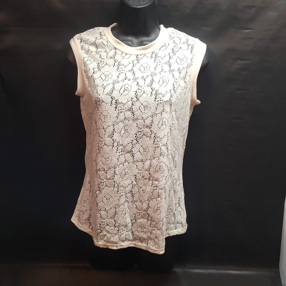 Y2K Sheer Lace Top Body Central tshirt M white feminine ethereal